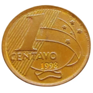 moeda de 1 centavo plano real