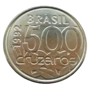 Moeda Brasil 500 Cruzeiros 1992 Tartaruga Marinha