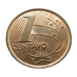 Moeda Brasil 1 Centavo 2001