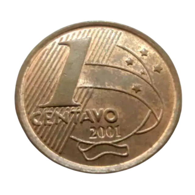 Moeda Brasil 1 Centavo 2001