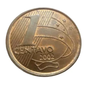 Moeda Brasil 1 Centavo 2002
