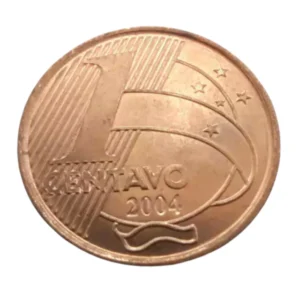 Moeda Brasil 1 Centavo 2004