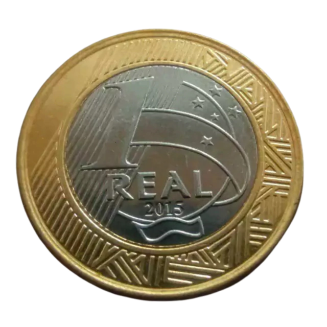 Moeda Brasil 1 Real 2015 Futebol - Imagem 2