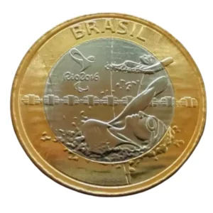 Moeda 1 Real 2016 Natação Paraolímpica
