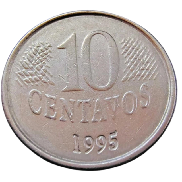 Moeda Brasil 10 Centavos 1995