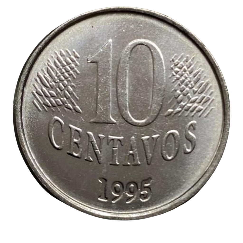 Moeda Brasil 10 Centavos 1995 FAO - Imagem 2