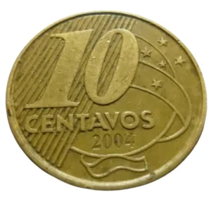 Moeda Brasil 10 Centavos 2004