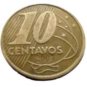 Moeda Brasil 10 Centavos 2007