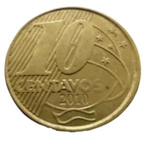 Moeda Brasil 10 Centavos 2010