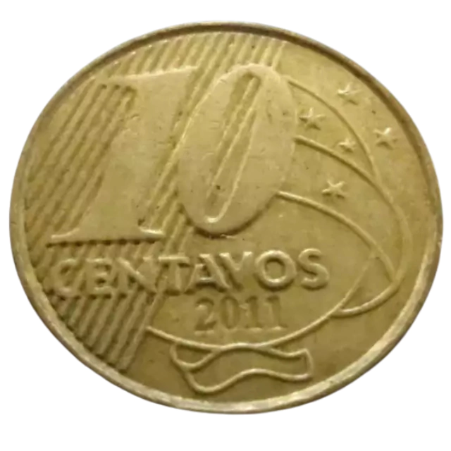 Moeda Brasil 10 Centavos 2011