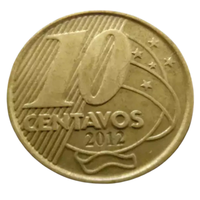 Moeda Brasil 10 Centavos 2012