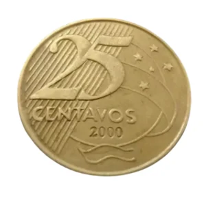 Moeda Brasil 25 Centavos 2000