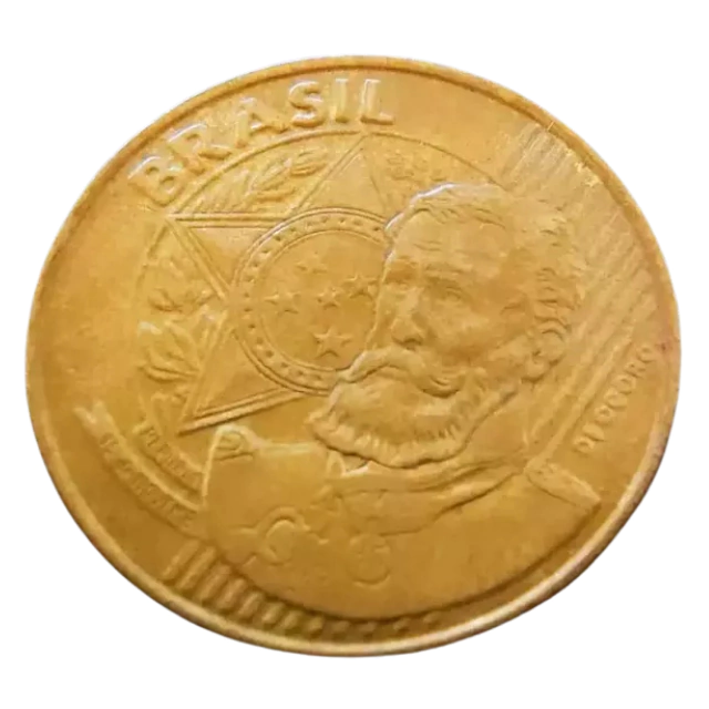 Moeda Brasil 25 Centavos 2005 - Imagem 2