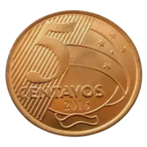 Moeda Brasil 5 Centavos 2016
