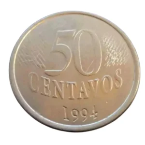 Moeda Brasil 50 Centavos 1994