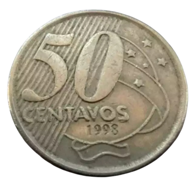 Moeda Brasil 50 Centavos 1998