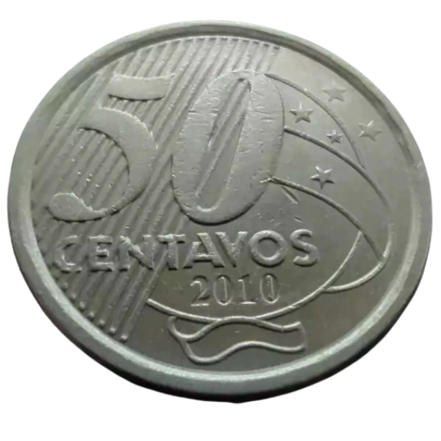 Moeda Brasil 50 Centavos 2010