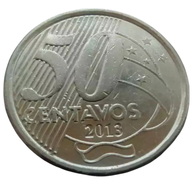 Moeda Brasil 50 Centavos 2013