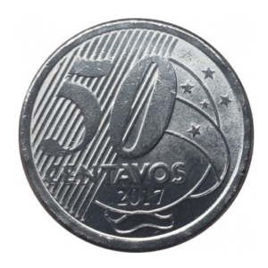 Moeda Brasil 50 Centavos 2017