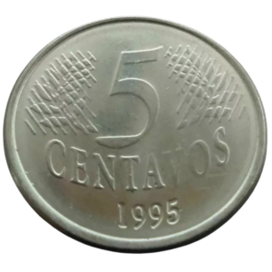 Moeda Brasil 5 Centavos 1995