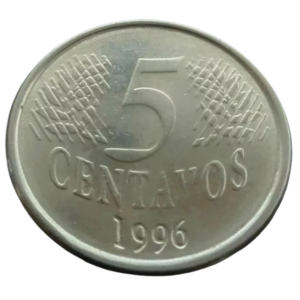 Moeda Brasil 5 Centavos 1996