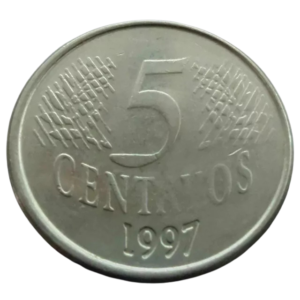 Moeda Brasil 5 Centavos 1997