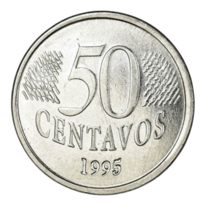 Moeda Brasil 50 Centavos 1995