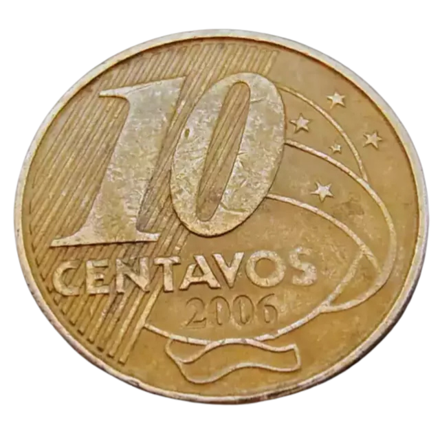 Moeda Brasil 10 Centavos 2006