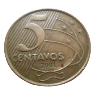 Moeda Brasil 5 Centavos 2001