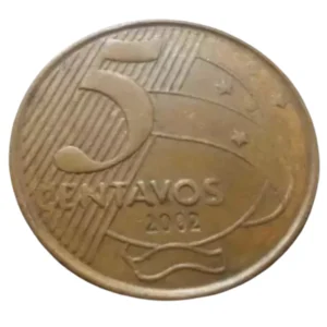 Moeda Brasil 5 Centavos 2002