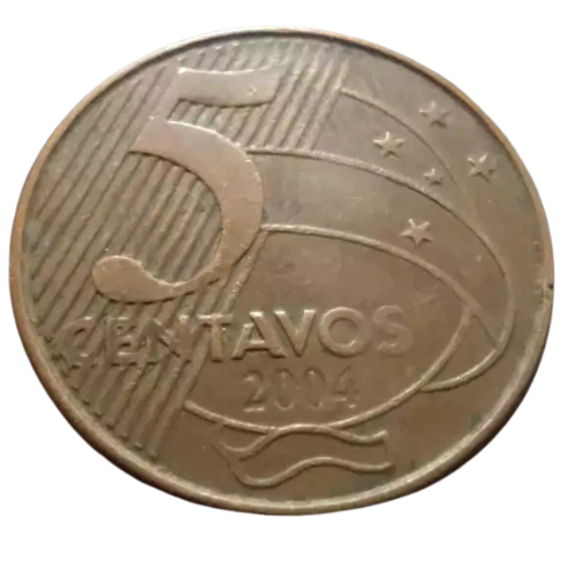Moeda Brasil 5 Centavos 2004