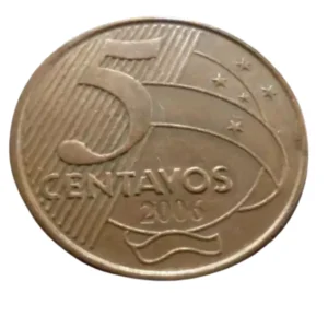 Moeda Brasil 5 Centavos 2006