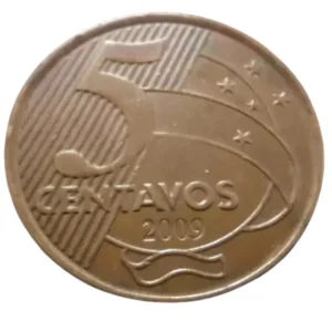 Moeda Brasil 5 Centavos 2009
