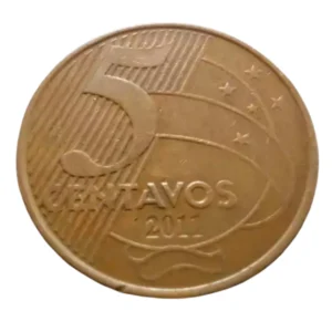 Moeda Brasil 5 Centavos 2011