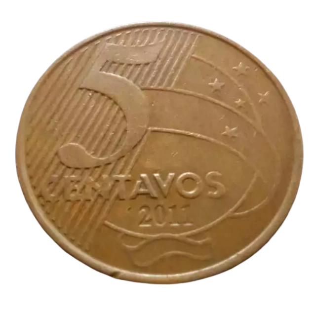 Moeda Brasil 5 Centavos 2011