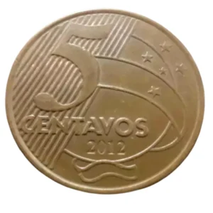 Moeda Brasil 5 Centavos 2012
