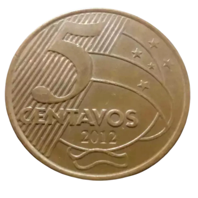 Moeda Brasil 5 Centavos 2012