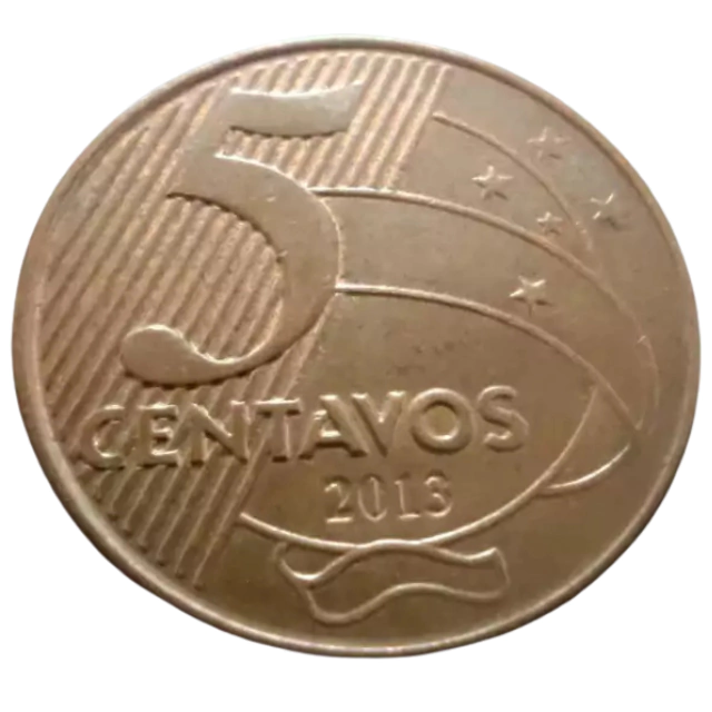 Moeda Brasil 5 Centavos 2013