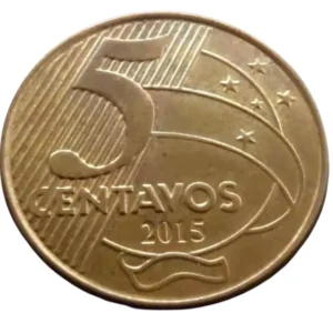 Moeda Brasil 5 Centavos 2015