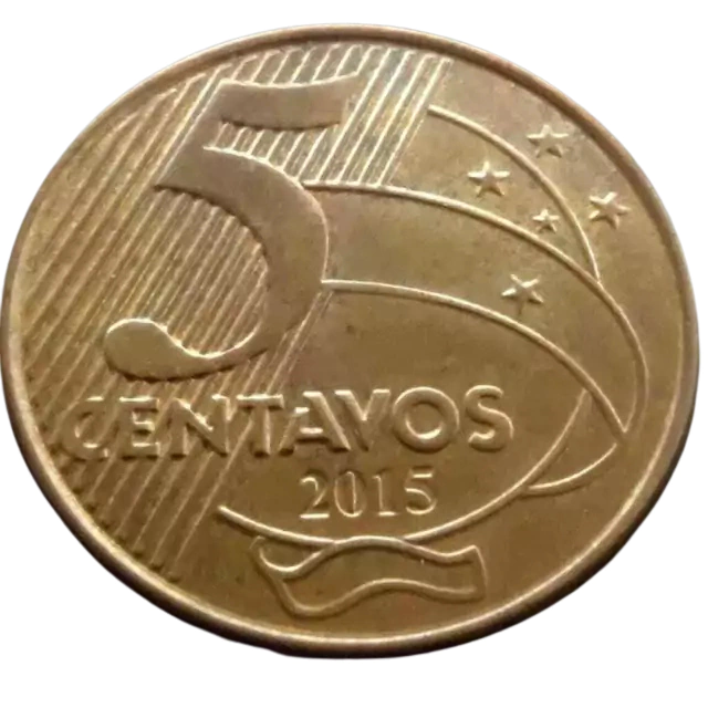 Moeda Brasil 5 Centavos 2015