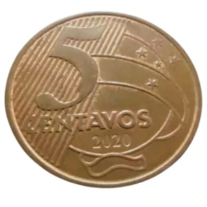 Moeda Brasil 5 Centavos 2020