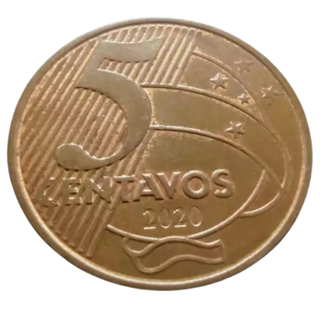 Moeda Brasil 5 Centavos 2020