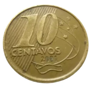 Moeda Brasil 10 Centavos 2001