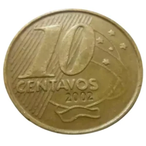 Moeda Brasil 10 Centavos 2002
