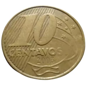 Moeda Brasil 10 Centavos 2003