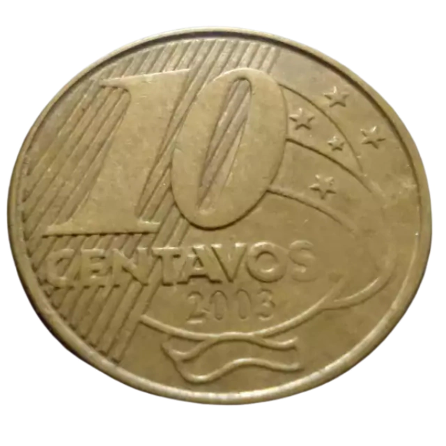 Moeda Brasil 10 Centavos 2003