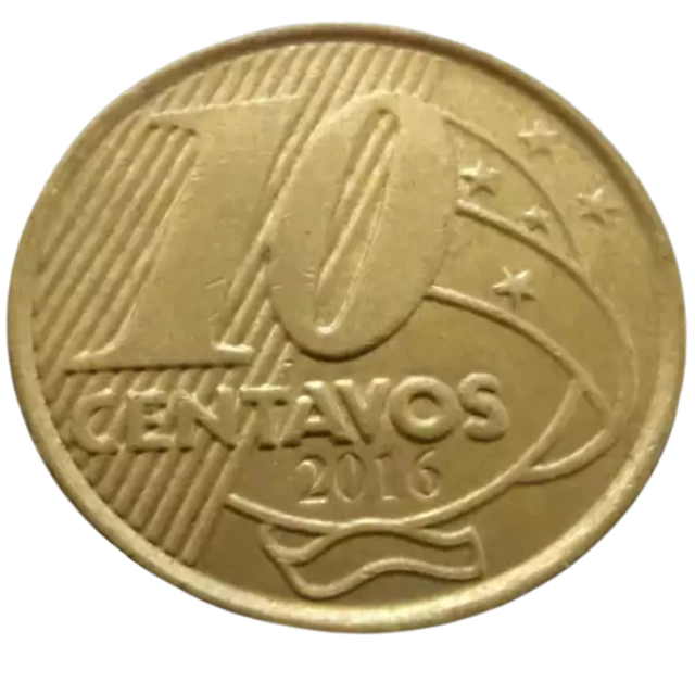 Moeda Brasil 10 Centavos 2016