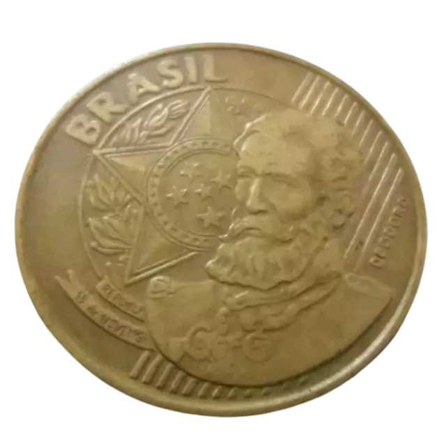 Moeda Brasil 25 Centavos 2003 - Imagem 2