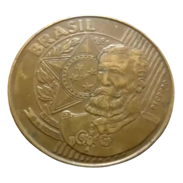 Moeda Brasil 25 Centavos 2006 - Imagem 2