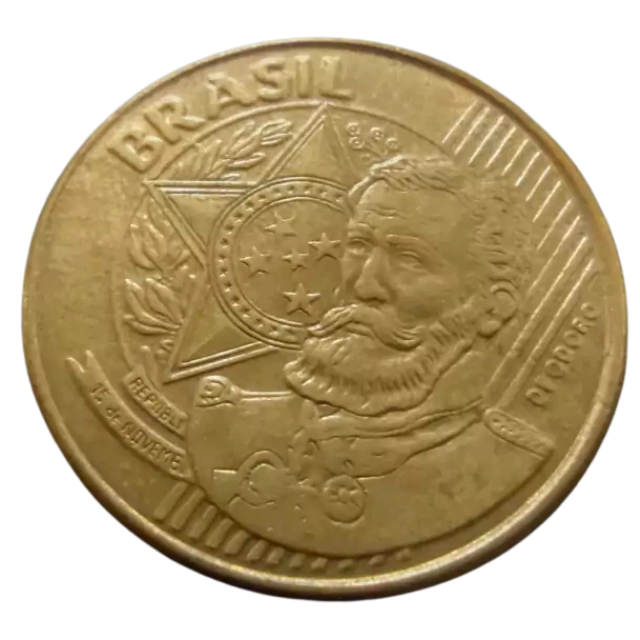 Moeda Brasil 25 Centavos 2008 - Imagem 2